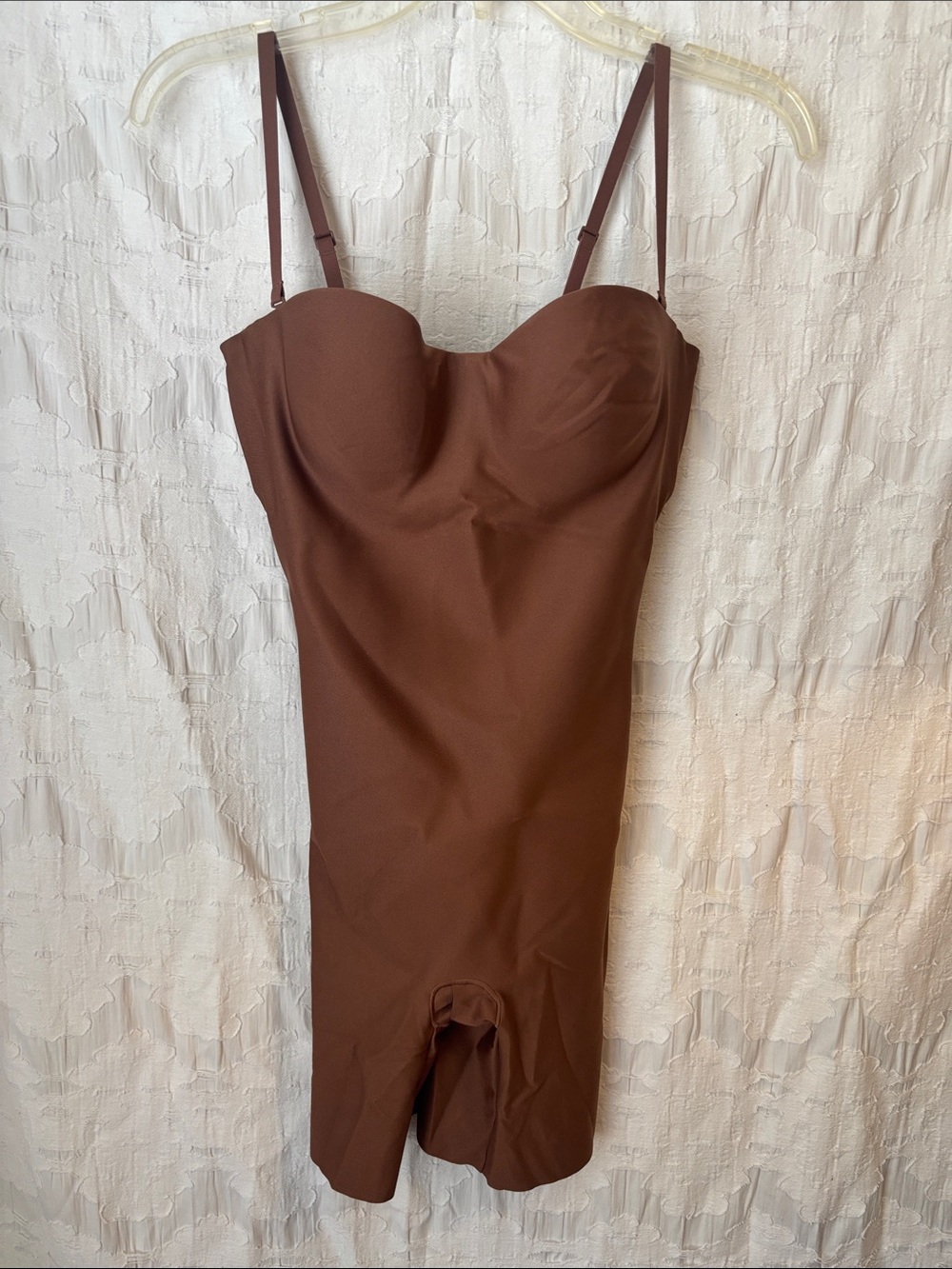 SKIMS mid thigh Shapewear Bodysuit with Built-In Cups and underwire